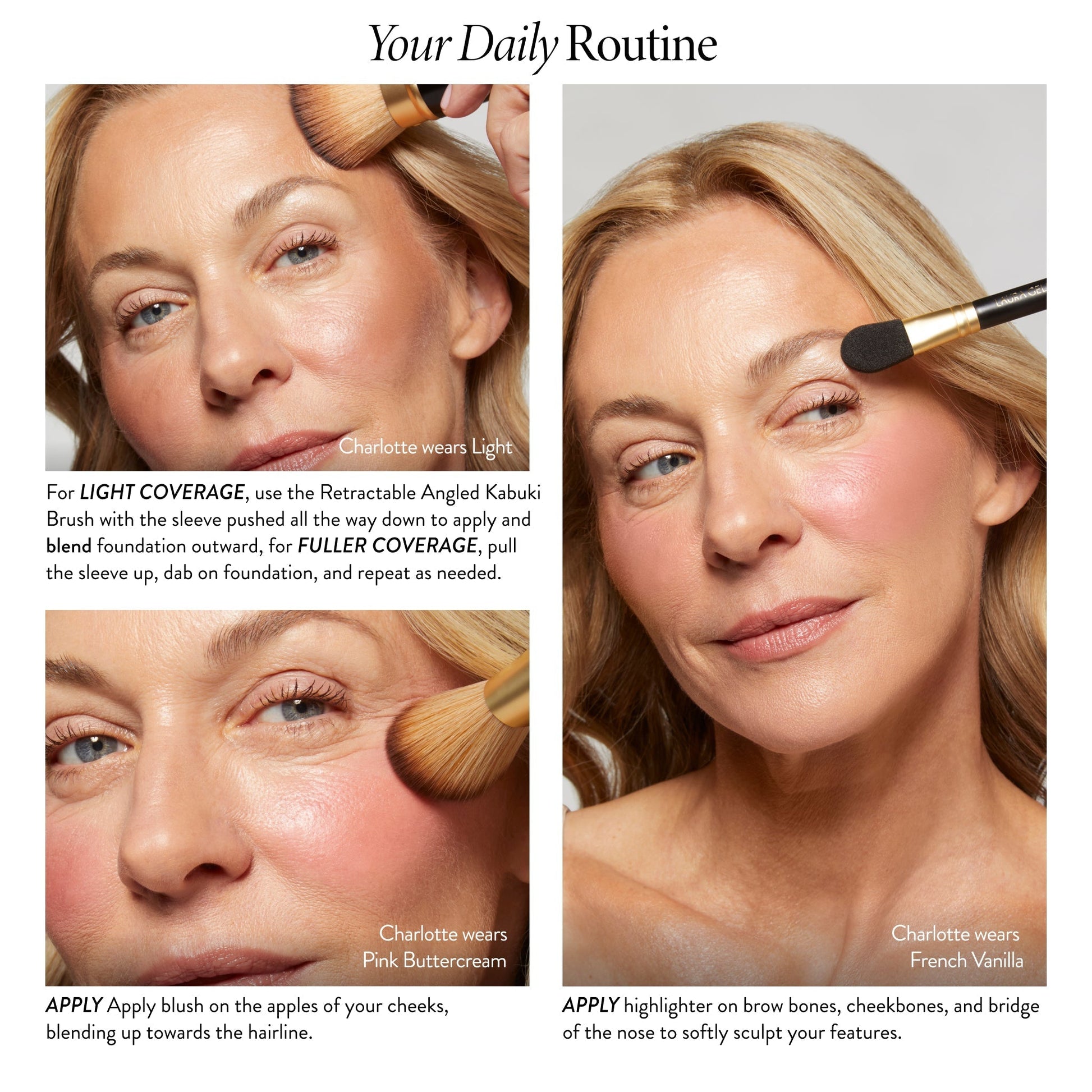 Daily Routine: Natural Finish Full Face Kit (4 PC)